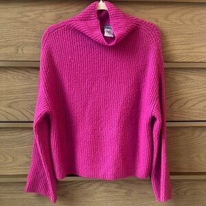 Women's Pink Turtleneck Sweater